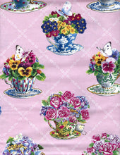 Fabric Kit - Pink or Yellow Roses and Teacups